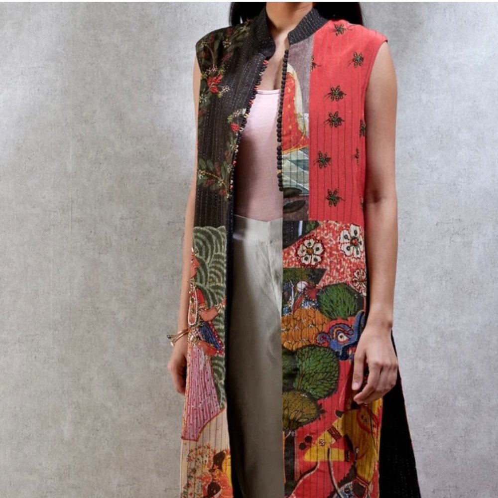 Gorgeous sleeveless full length jacket. Orig. $420